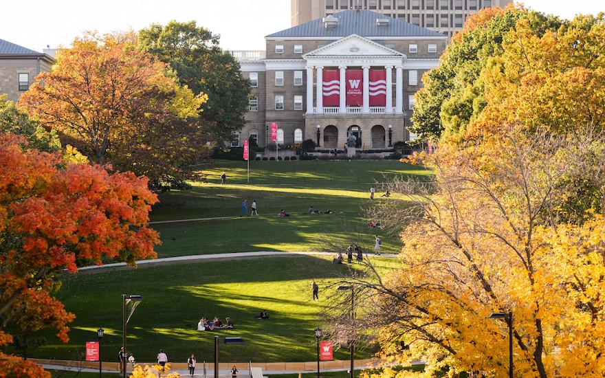 Bascom Hill Front View with Autumn Trees Bascom Hill Front View with Autumn Trees