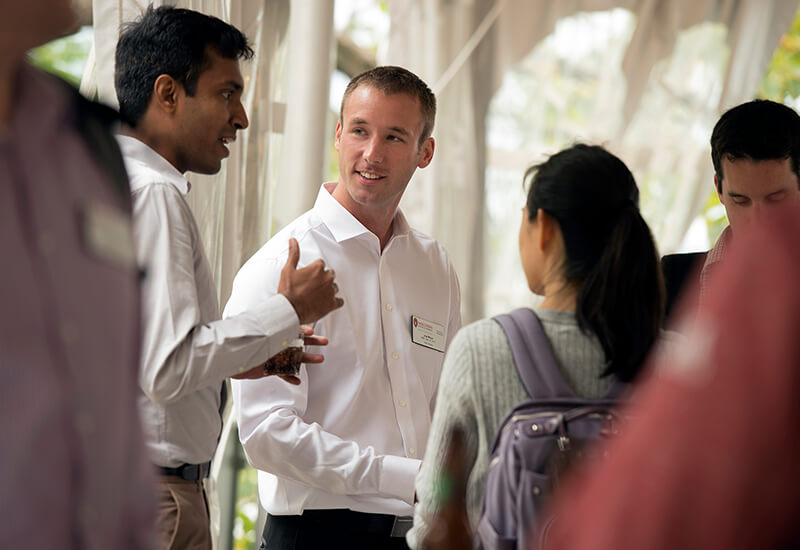 MBA students gather to discuss why an MBA is worth it.