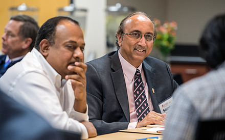 Dean Samba meets with members of the Dean's Advisory Board.