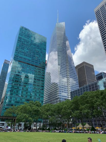 New York skyscrapers including the Bank of America tower