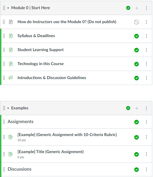 Module 0 template module